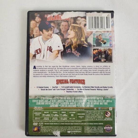 Fever Pitch DVD Drew Barrymore Jimmy Fallon Widescreen Romantic Comedy - Picture 4 of 4